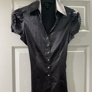 S dark gray bebe blouse